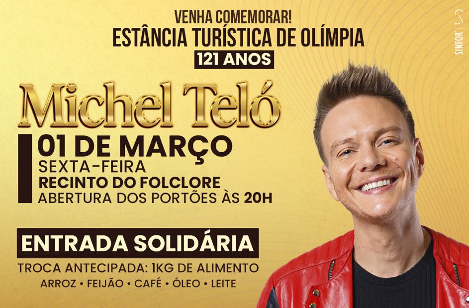 Show com Michel Teló marca comemoração dos 121 anos de Olímpia nesta sexta (1)
