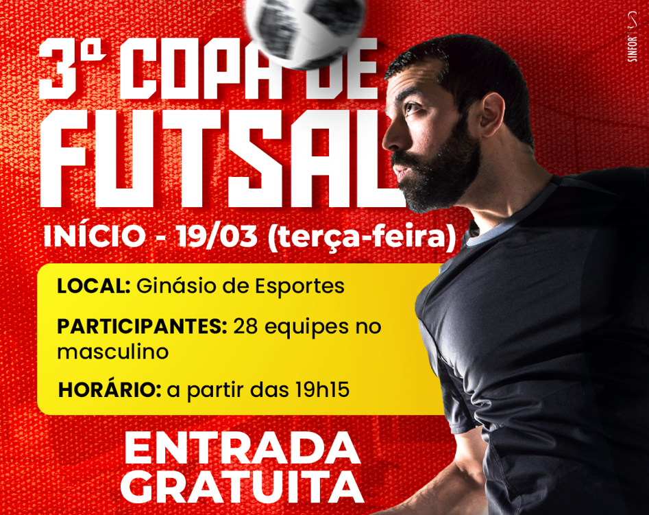 3ª Copa de Futsal de Olímpia começa no Ginásio de Esportes com 28 equipes na disputa