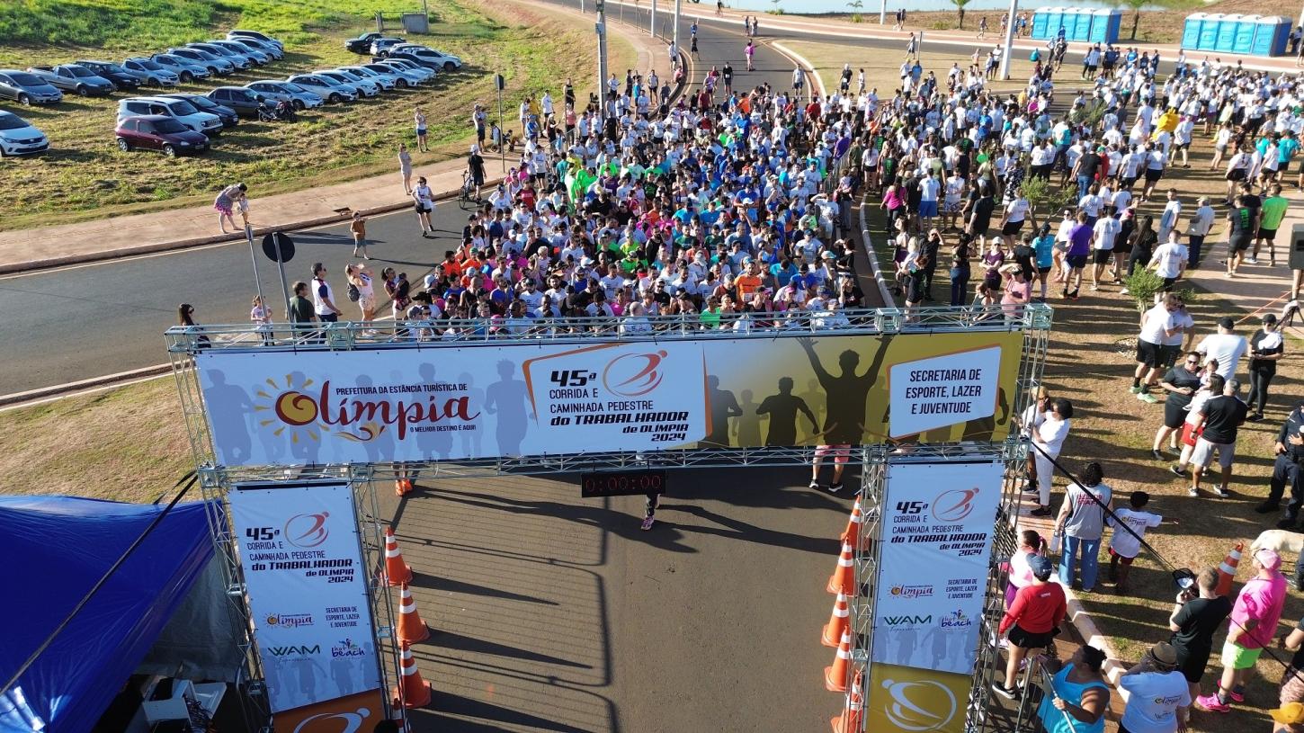 Com recorde de participantes, 45ª Corrida do Trabalhador reuniu mais de 1.000 atletas de Olímpia e região