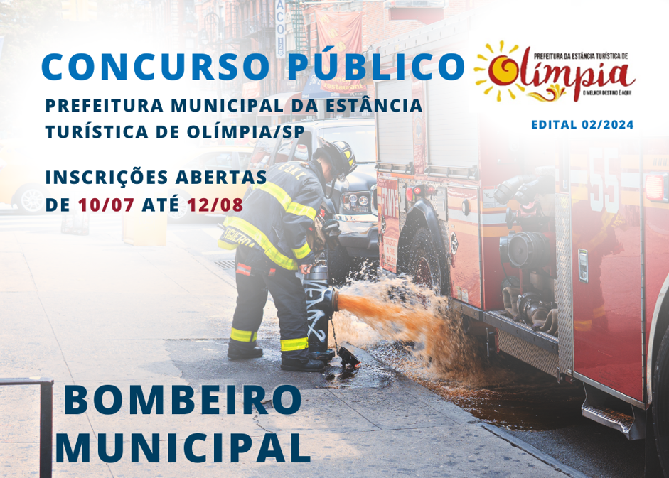 Estão abertas as inscrições para o Concurso Público da Prefeitura Municipal de Olímpia/SP.