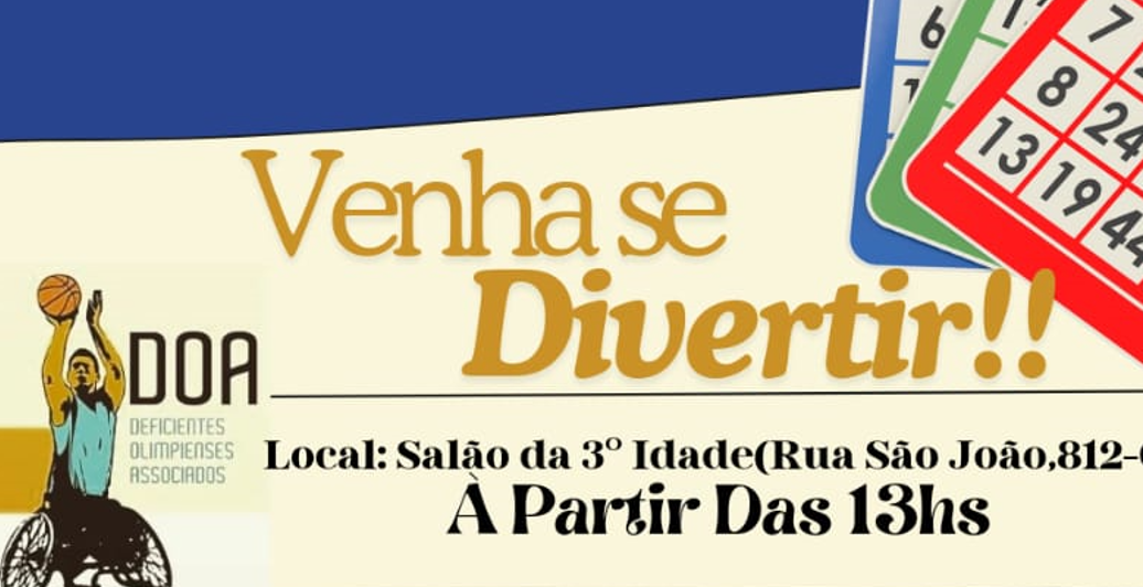 Venha para a Tarde Beneficente do DOA neste domingo, dia 28!
