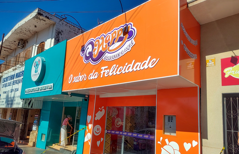QHappy Sorvetes e Açaí reinaugura em novo endereço no centro de Olímpia
