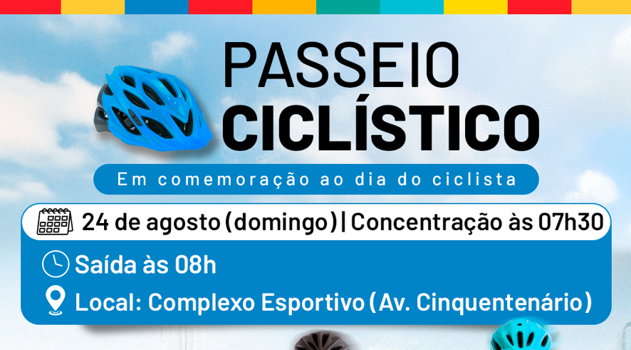 Passeio Ciclístico gratuito celebra o Dia do Ciclista em Olímpia no dia 24 de agosto