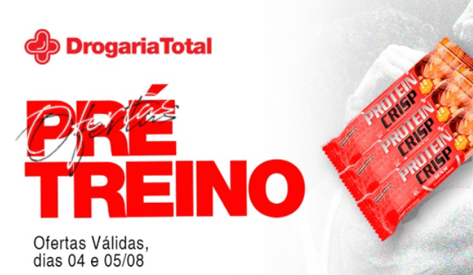 Super Ofertas de Pré-treino na Drogaria Total e Total Popular