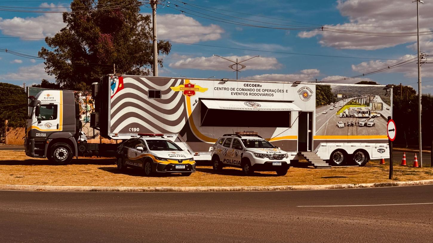 Carreta Itinerante da Polícia Rodoviária promove ação educativa sobre segurança no trânsito em Olímpia