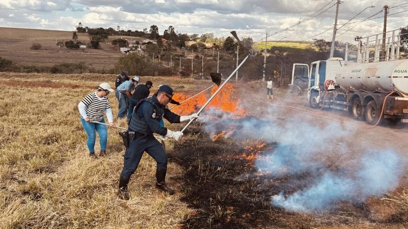 Olímpia promove palestra e treinamento prático de prevenção a queimadas em áreas rurais