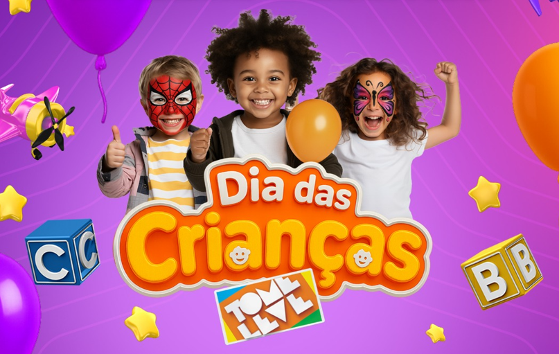 Diversão garantida é no Dia das Crianças do Tome Leve! 🎈
