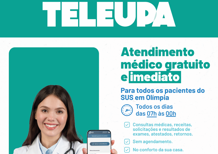 Menos fila, mais agilidade: Olímpia implanta TeleUPA com atendimento médico de emergência on-line