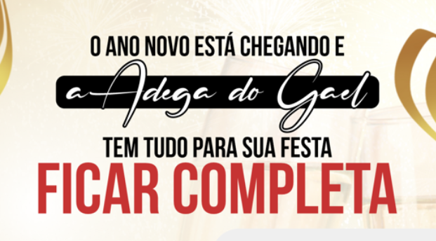 O Ano Novo já está chegando, e a Adega do Gael está pronta para deixar sua festa completa! 🍾🥂