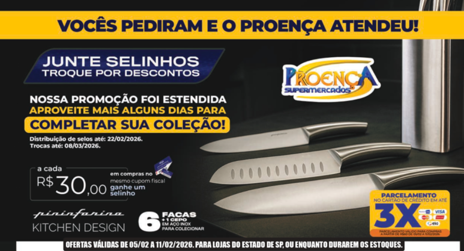 A Campanha Das Facas Pininfarina Do Proença Supermercados Foi Prorrogada! 🔪✨