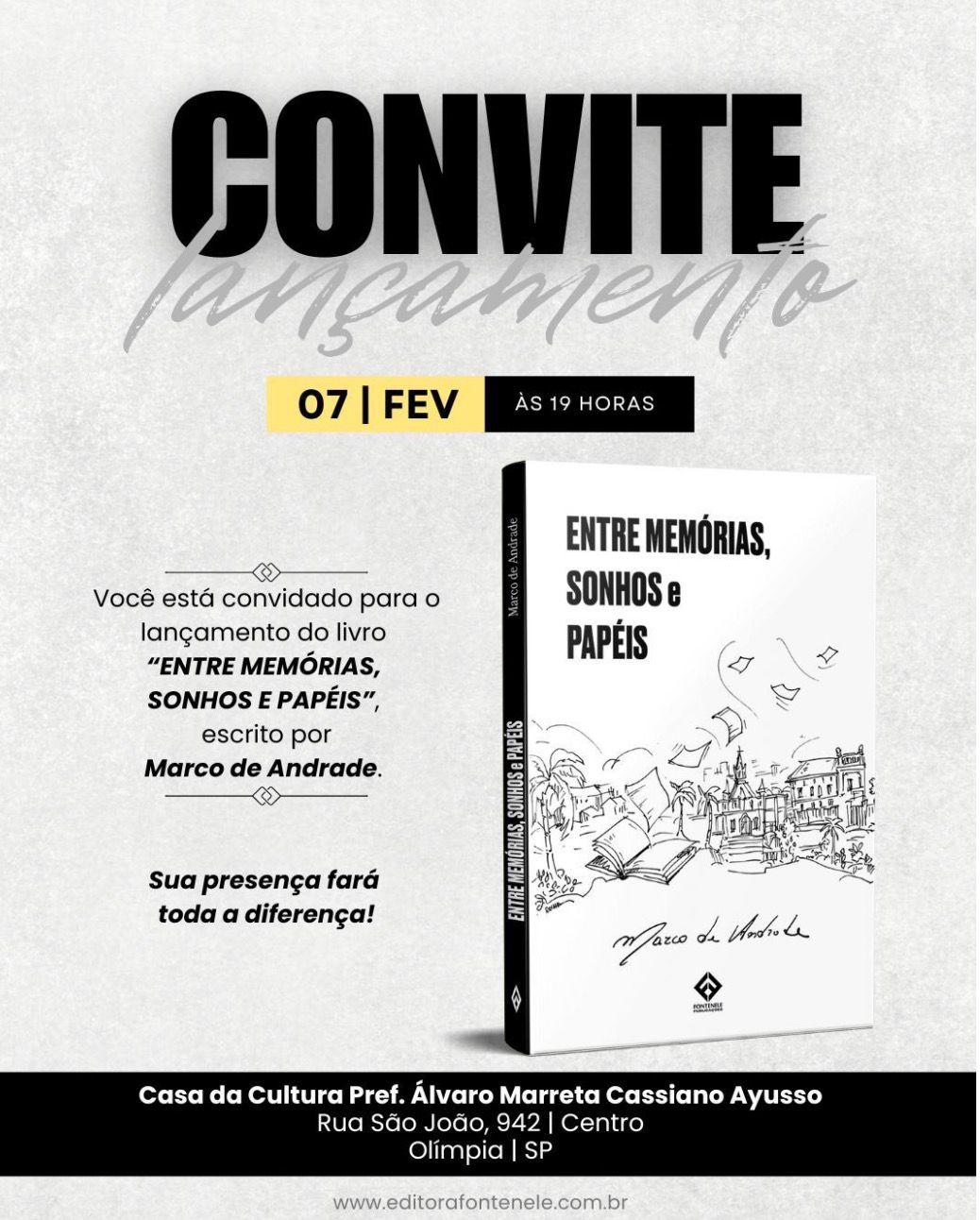 Convite Para Lançamento do Livro