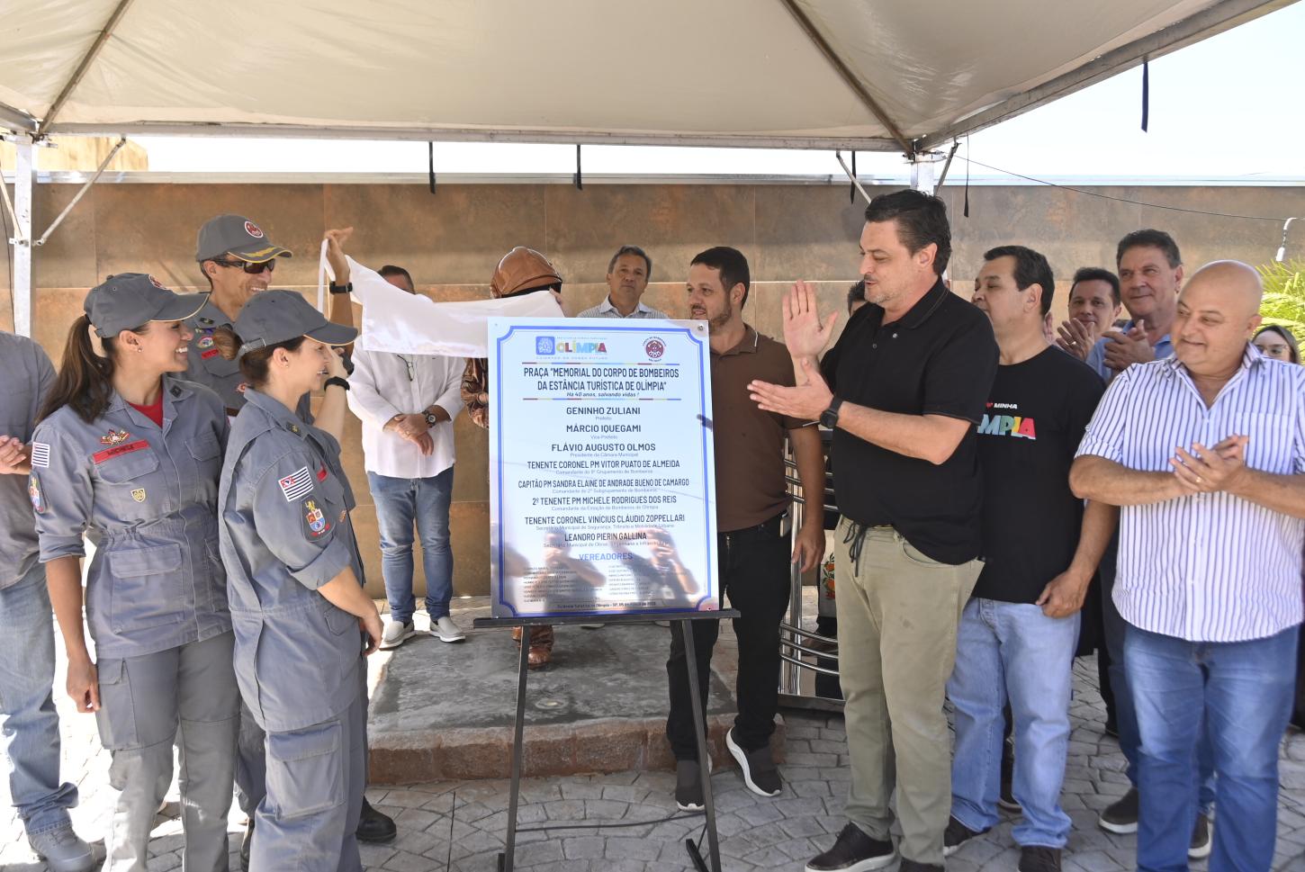 Olímpia consolida homenagem aos 40 anos de atuação do Corpo de Bombeiros com inauguração de Memorial e investimentos na sede do pelotão
