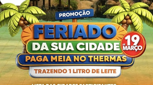 Termas dos Laranjais oferece meia-entrada no feriado de 19 de março