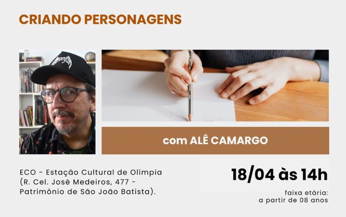 Prefeitura de Olímpia abre inscrições para oficina gratuita do Pontos MIS sobre criação de personagens