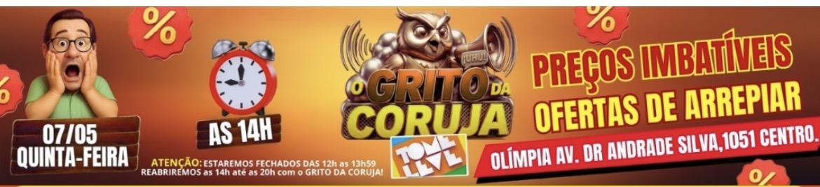 GRITO DA CORUJA MOVIMENTA OLÍMPIA COM OFERTAS ESPECIAIS NESTA QUINTA-FEIRA
