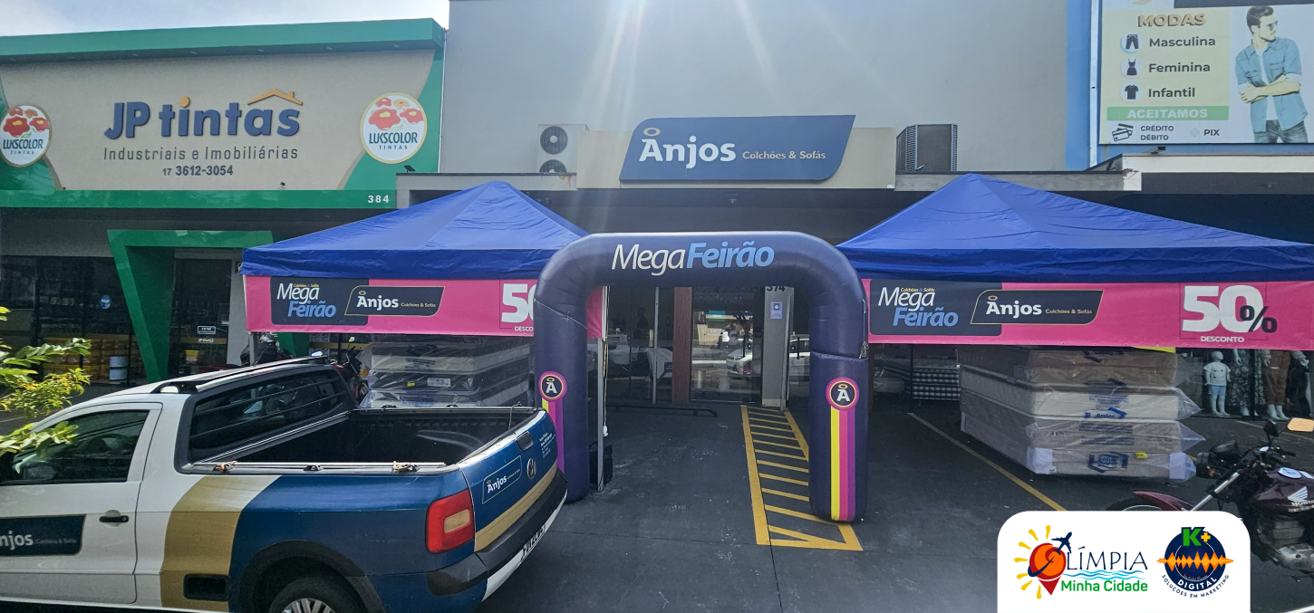 Mega Feirão Anjos Colchões começa com descontos de até 50% e condições especiais em Olímpia