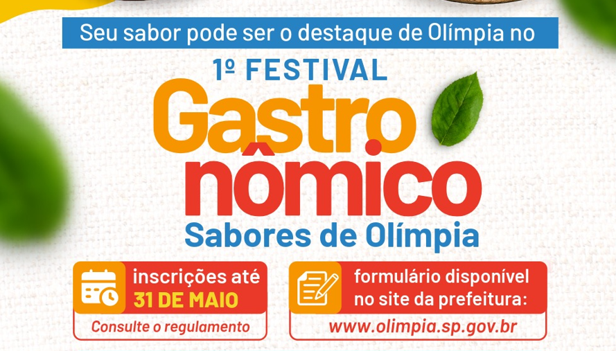 “Sabores de Olímpia”: Turismo lança Festival Gastronômico para valorizar culinária local