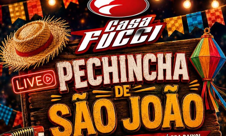Não percam a nossa LIVE especial de Arraiá da Casa Fucci! 🤠✨