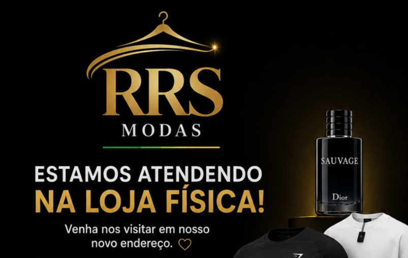 A espera acabou! A RRS Modas agora está de portas abertas para receber você em nossa loja física! 🖤💛