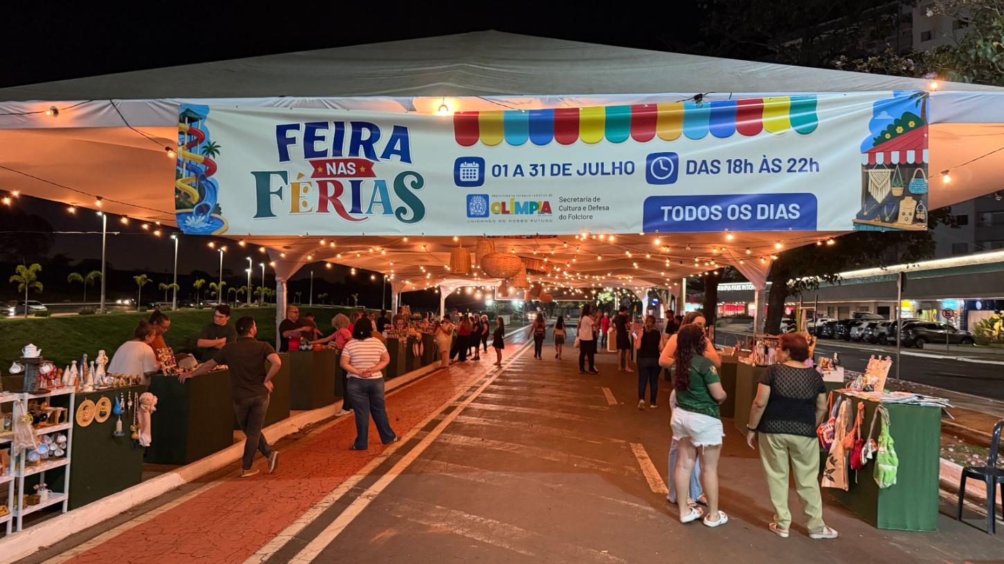Feira nas Férias já está em funcionamento e terá atração musical nesta sexta (3)