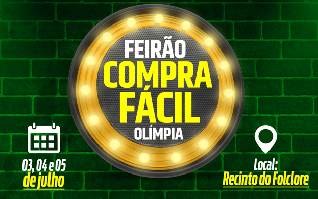 Feirão Compra Fácil Olímpia reúne mais de 500 veículos e condições especiais de financiamento neste fim de semana