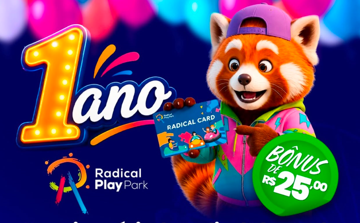 Radical Play Park comemora 1 ano com festa especial, show ao vivo e benefícios exclusivos para moradores de Olímpia