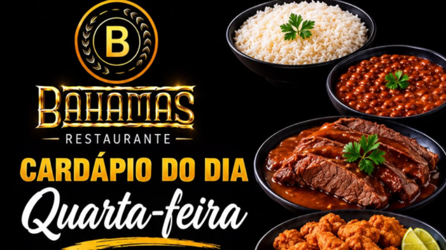 Confira o Cardápio do dia do Restaurante Bahamas.
