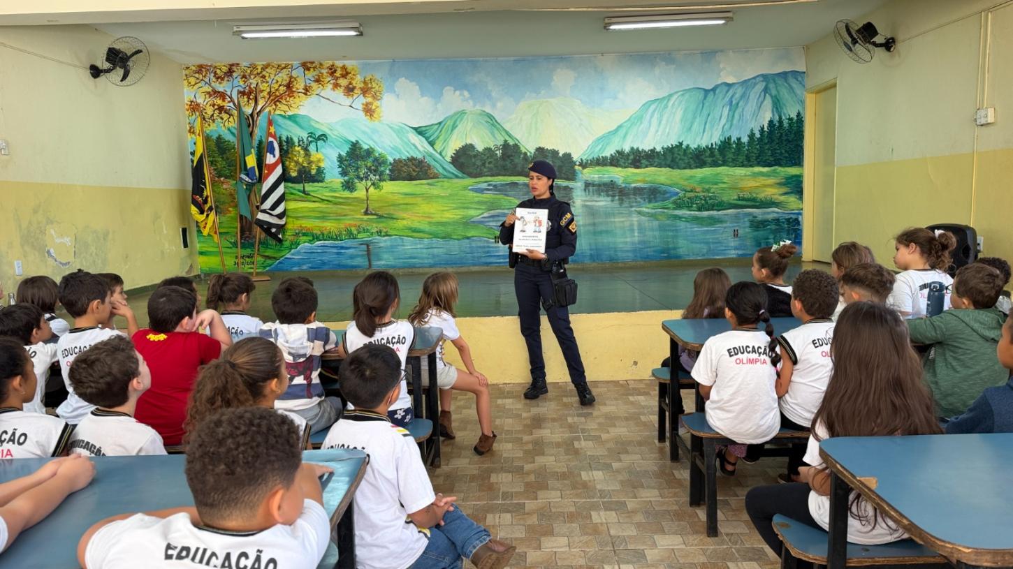 Patrulha Escolar amplia palestras nas escolas municipais e reforça cultura de paz em Olímpia