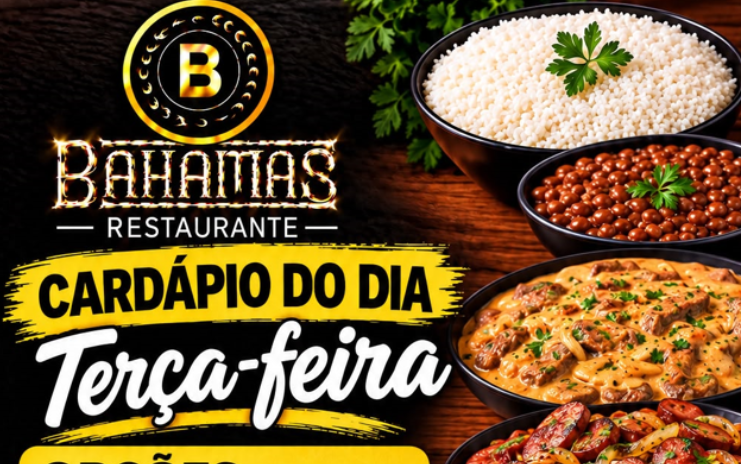 Confira o Cardápio do dia do Restaurante Bahamas