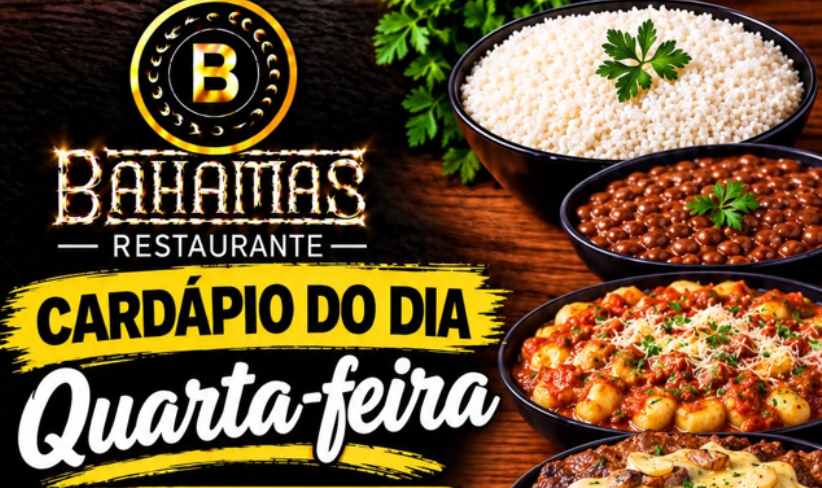 Confira o Cardápio do dia do Restaurante Bahamas