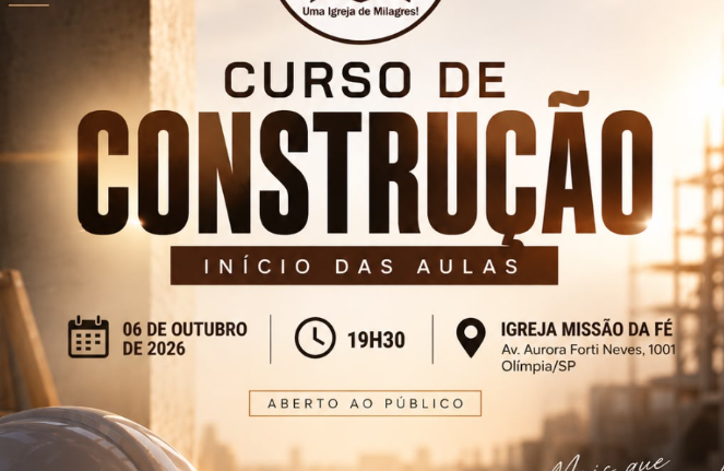 Novo curso profissionalizante de Construção Civil oferece formação gratuita e abre 15 vagas em Olímpia