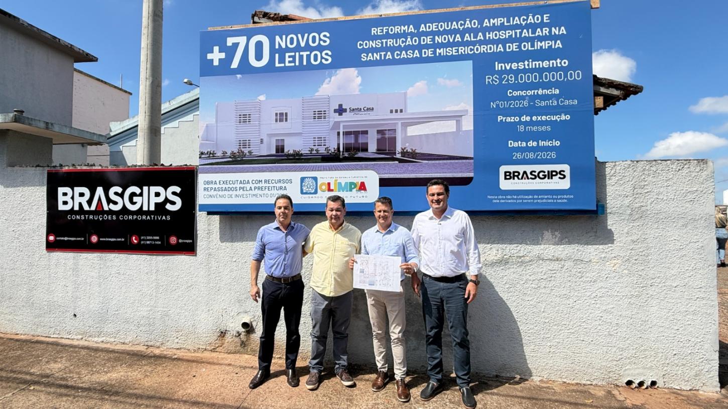Pedra Fundamental marca início das obras da maior ampliação da história da Santa Casa de Olímpia