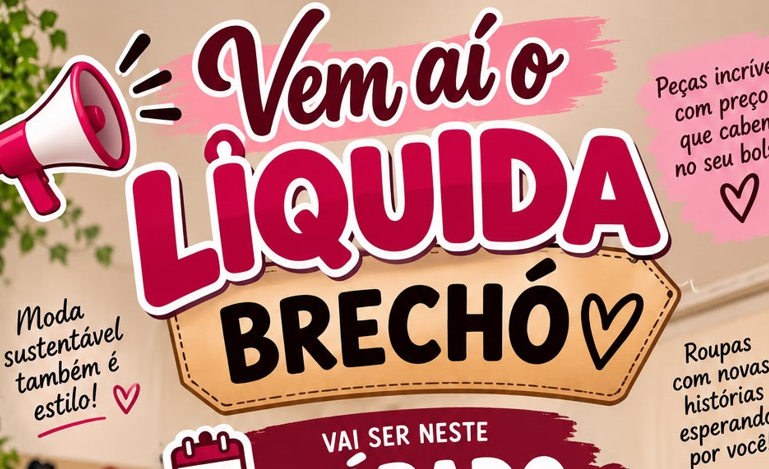 Vem aí o Liquida Brechó com peças a partir de R$ 3!