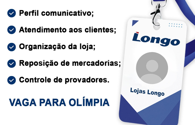 A LOJA LONGO ESTÁ CONTRATANDO!