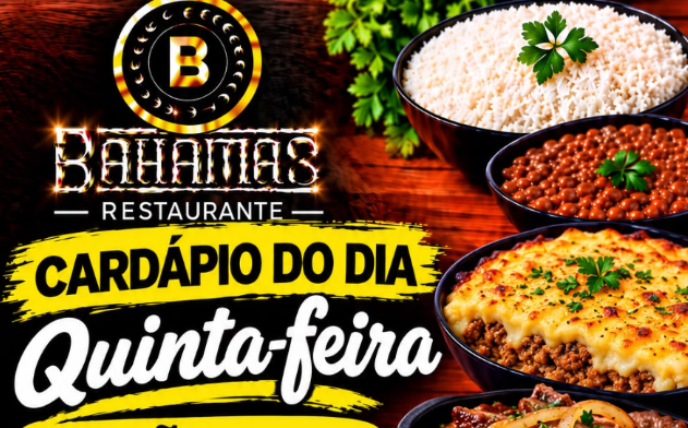 Confira o Cardápio do dia do Restaurante Bahamas