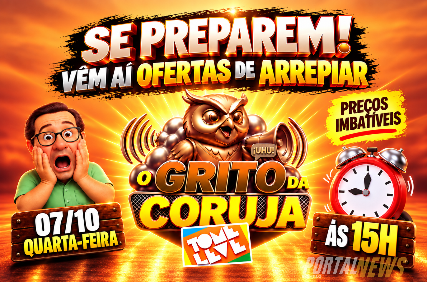 Grito da Coruja no Tome Leve começa hoje às 15h com ofertas especiais