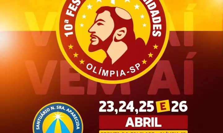 10ª Festa das Comunidades começa hoje e promete reunir fiéis e famílias em Olímpia