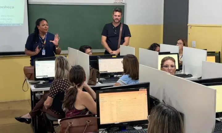 Educação de Olímpia promove formação sobre gestão escolar e uso de Inteligência Artificial