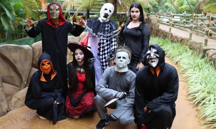 Em clima de Halloween, Termas dos Laranjais transforma Rio Selvagem em “Rio Fantasma”