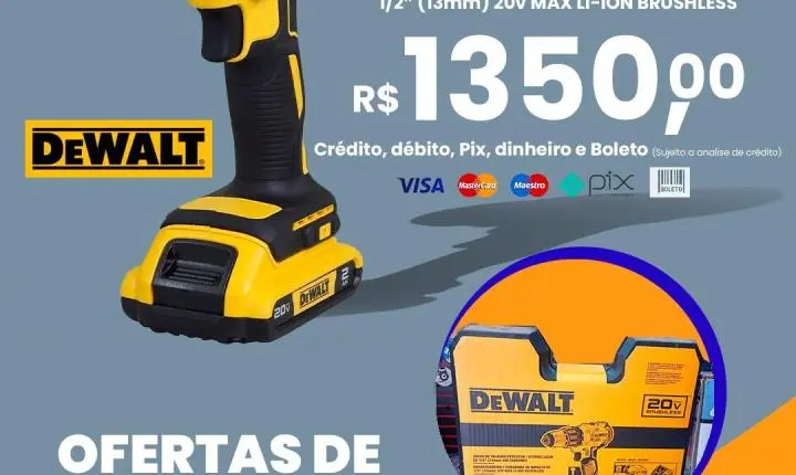 FECHAMENTO DE MÊS COM OFERTAS DEWALT! 💛🛠️
