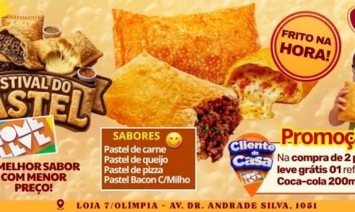 Festival do Pastel acontece neste dia 30 no Supermercado Tome Leve em Olímpia