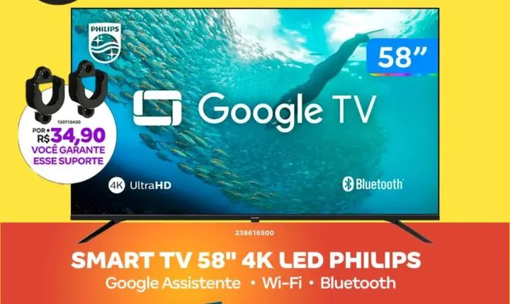Magazine Luiza anuncia promoção de Smart TV Philips 58” com parcelamento em até 21 vezes