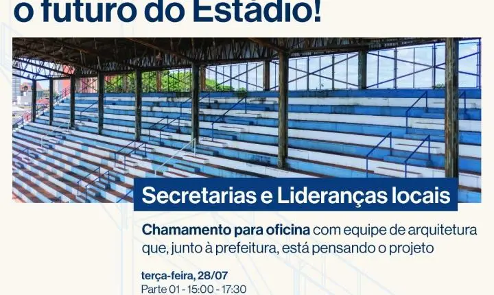 Olímpia promove oficinas participativas para ouvir população e planejar futuro do Estádio Tereza Breda