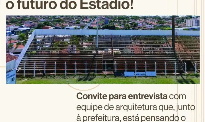 Olímpia promove oficinas participativas para ouvir população e planejar futuro do Estádio Tereza Breda