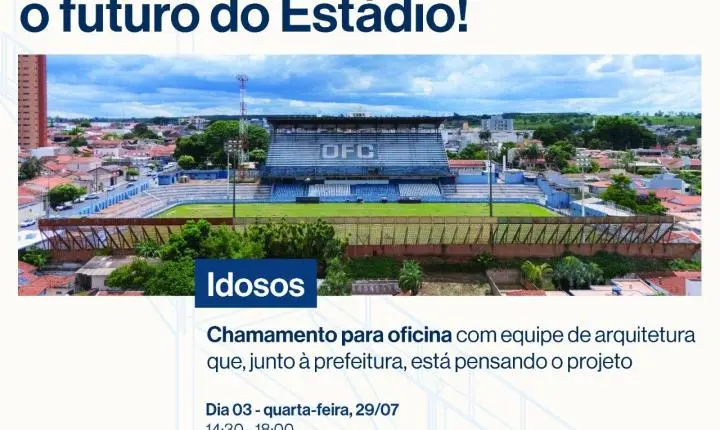 Olímpia promove oficinas participativas para ouvir população e planejar futuro do Estádio Tereza Breda