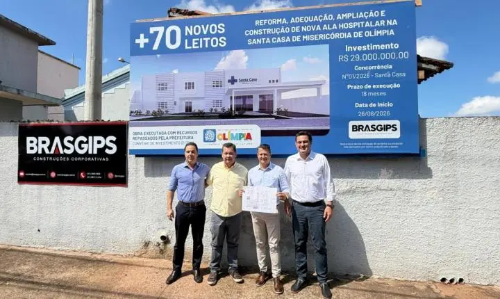 Pedra Fundamental marca início das obras da maior ampliação da história da Santa Casa de Olímpia