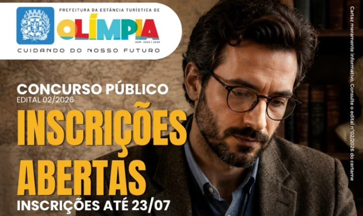 Prefeitura de Olímpia abre concurso público para os cargos de Historiador e Museólogo
