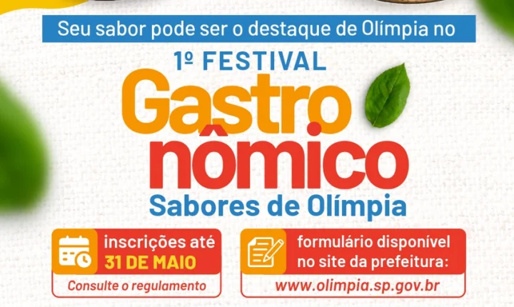 “Sabores de Olímpia”: Turismo lança Festival Gastronômico para valorizar culinária local