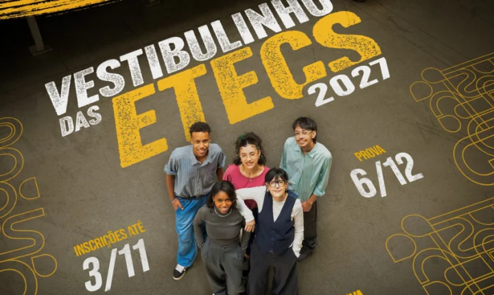 Vestibulinho da Etec de Olímpia inicia inscrições nesta quarta-feira (2) para o 1º semestre de 2027